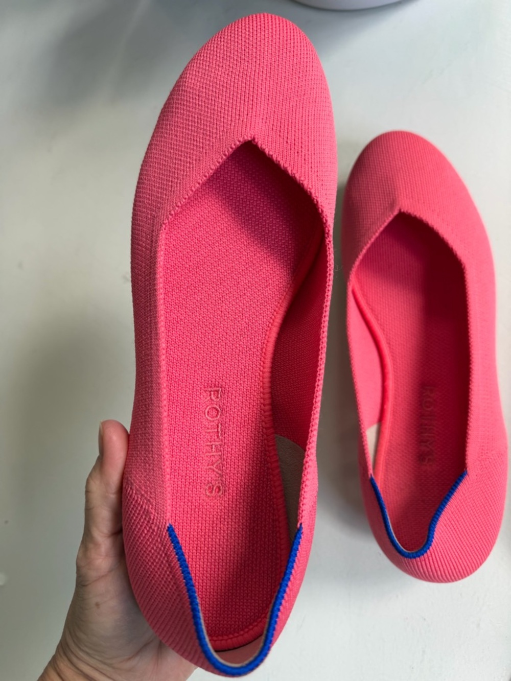 Rothy's Grapefruit (Hot Pink) The Flat size 10 - Like New - Picture 3 of 5